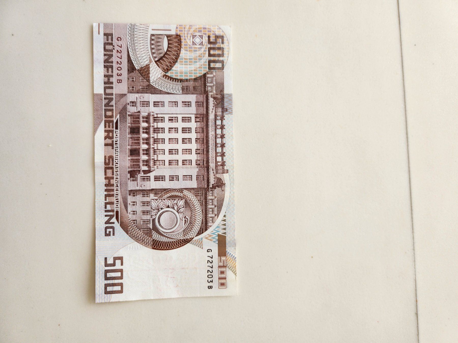Banknoten: 500 Schilling alte Banknote Note Österreich – Gebraucht aus Unterägeri von 0alfa0 6