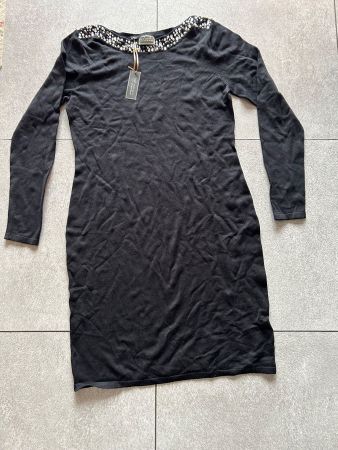 robe noir élégant avec des perles  Gr. 40 - 42 NEU