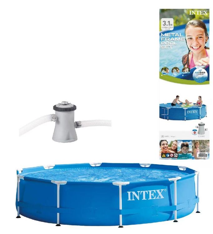 Intex Metal Frame Pool mit Sandpumpe & Polysphere 2