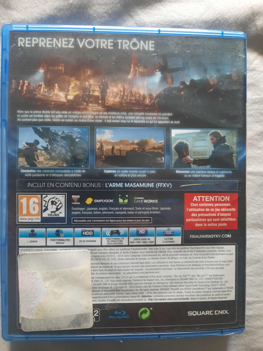 Giochi: Jeu PS4 Final Fantasy XV – Usato da Thônex venduto da Lasdunas 1