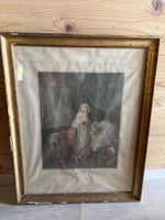 Superbe Gravure représentant «Hony soit qui mal y pense »
