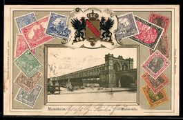 Mannheim, Rahmen bestehend aus Briefmark