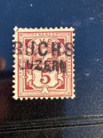 Schweiz 18?? Balkenstempel BUCHS LUZERN auf 5 Rp KZ