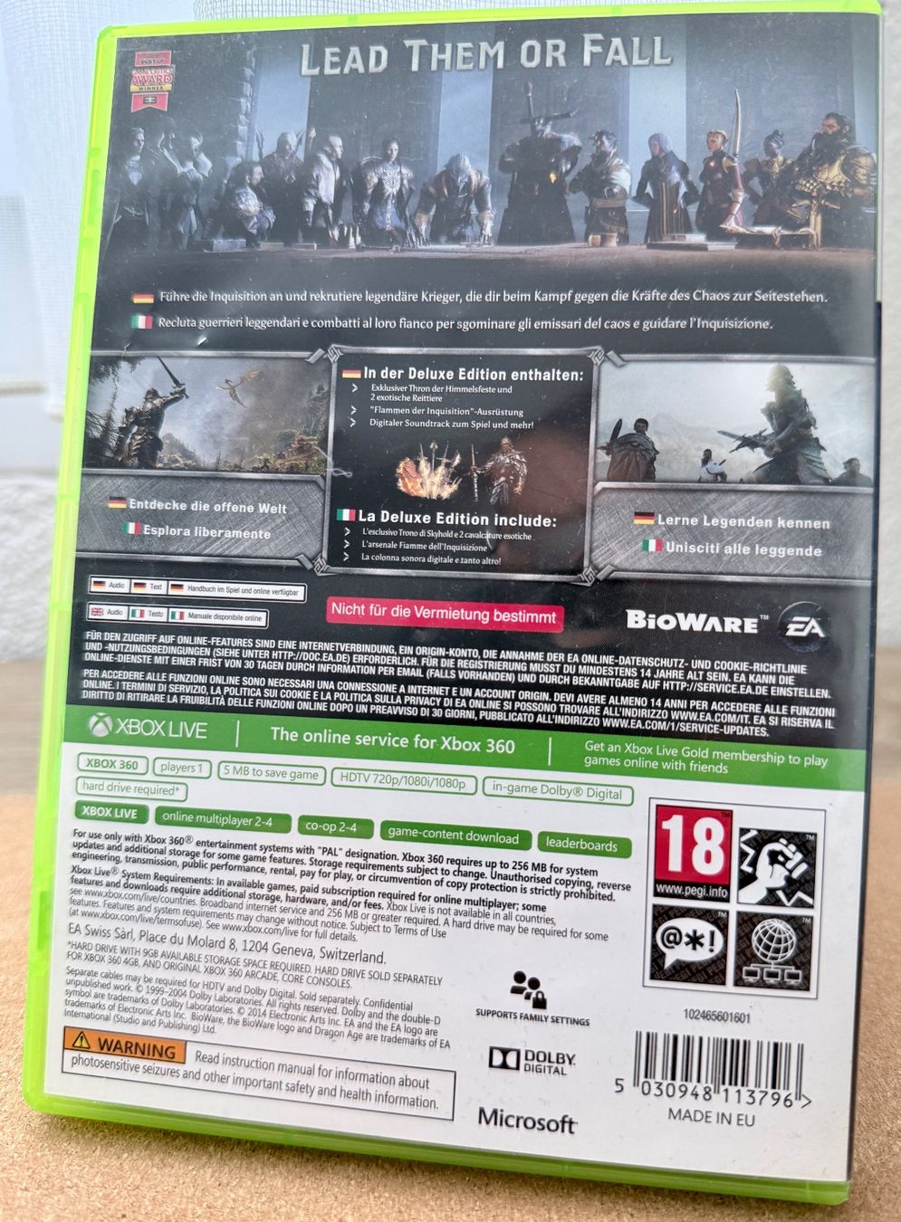 Microsoft Giochi: XBOX 360 Dragon Age Inquisition Deluxe Edition (PEGI) – Usato da Dintikon venduto da Onomichio-Kun 1