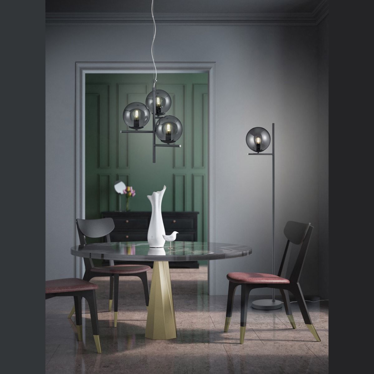 Lampade: Stehleuchte, Schwarz, 150 cm Höhe, IP20 – Nuovo (secondo la descrizione) da Kreuzlingen venduto da Smart-Light 1
