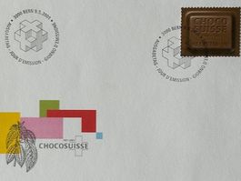2001 Sonderbriefmarke 100 Jahre Chocosuisse  FDC ZNr.: 1024