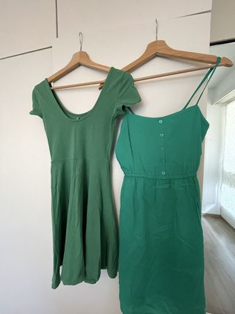 robes d'été vertes - Taille S - benetton et woman secret