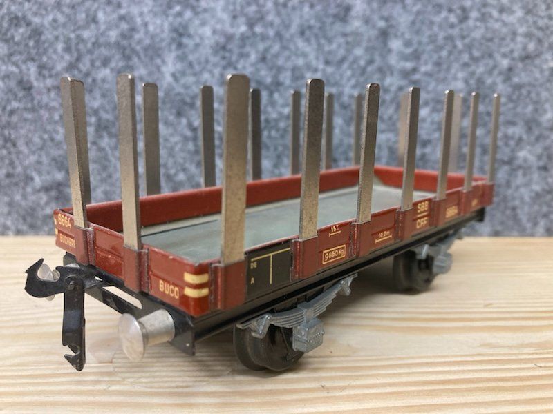 Buco Modellini di ferrovie: Buco Spur 0 Rungenwagen 8664 – Usato da Büsserach venduto da ModellbahnDepot 3