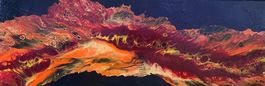 Acrylbild Nr. 8291, Grösse 20x60cm, Handgemaltes Unikat