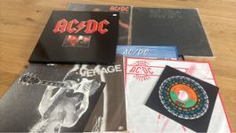 Lot de disques vinyles AC/DC diverse condition