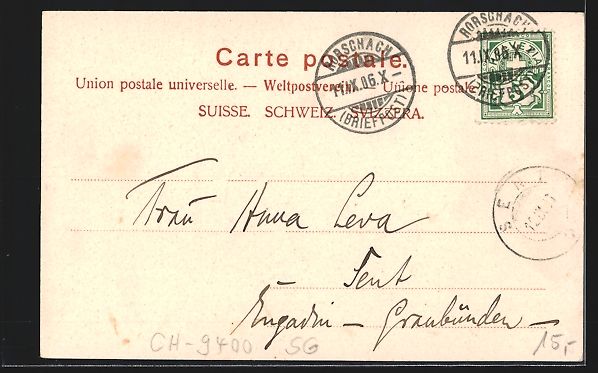 Cartoline postali: AK Rorschach, Hafenplatz und Hafen, 1906 – Usato da Berlin venduto da bartko-reher 1