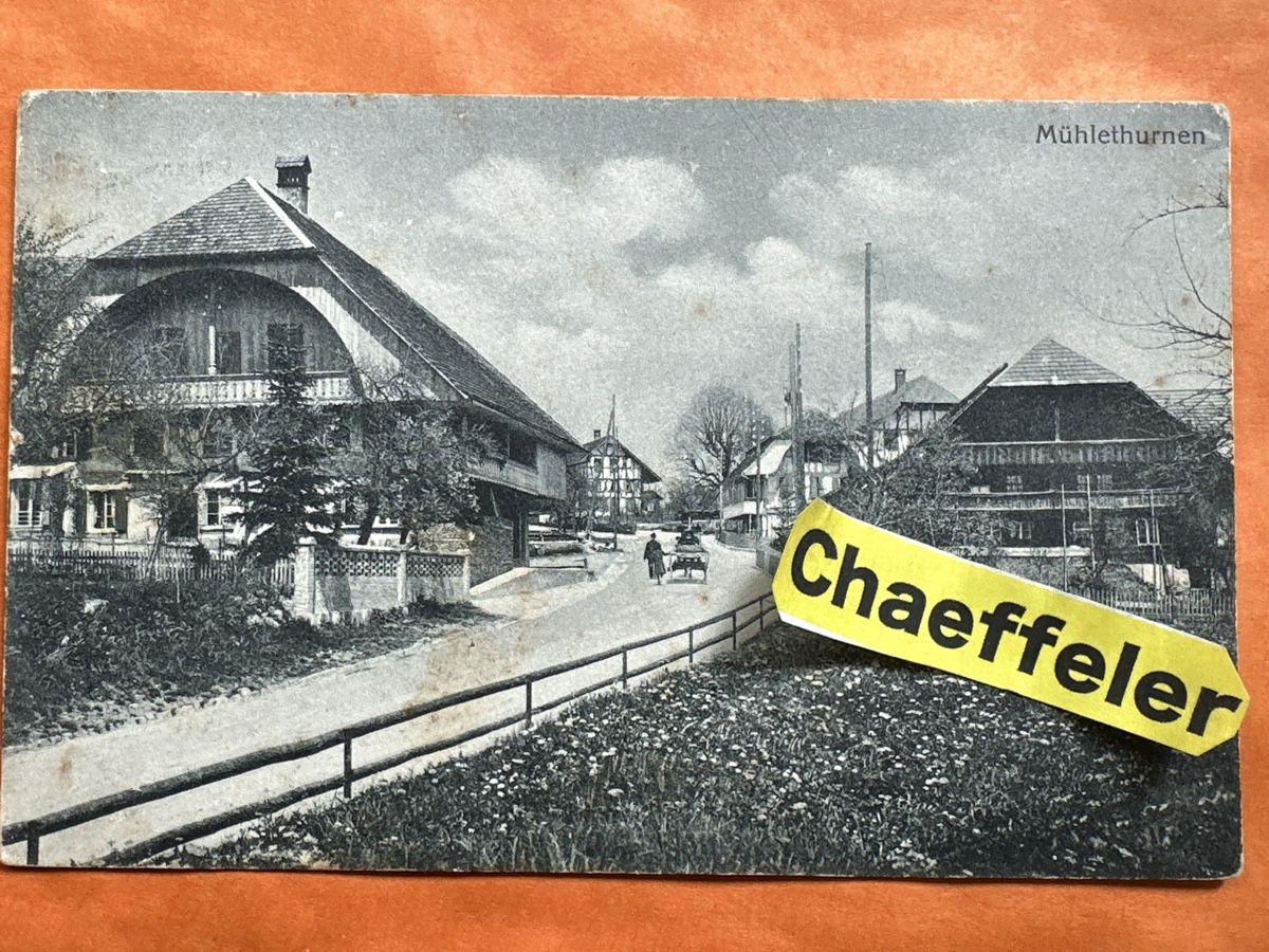 Cartoline postali: Mühlethurnen Ansichtskarte, ca. 1920, mit Feldpoststempel – Usato da Zürich venduto da Chaeffeler