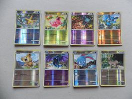8 Pokémon Sammelkarten 2010 Text Deutsch 30-90 KP glänzend