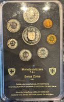 Schweizer Münzen Satz 1987 im Original Blister Top Zustand