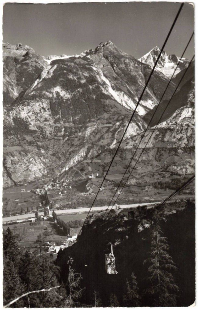 Ansichtskarten: Unterbäch - Luftseilbahn Raron--Unterbäch – Gebraucht aus Binningen von Mountainrider