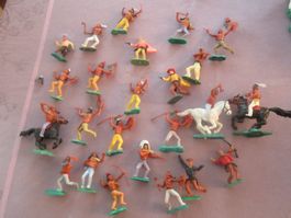 23 Indianer und Cowboys figuren, Vintage (MADE HONG-KONG)