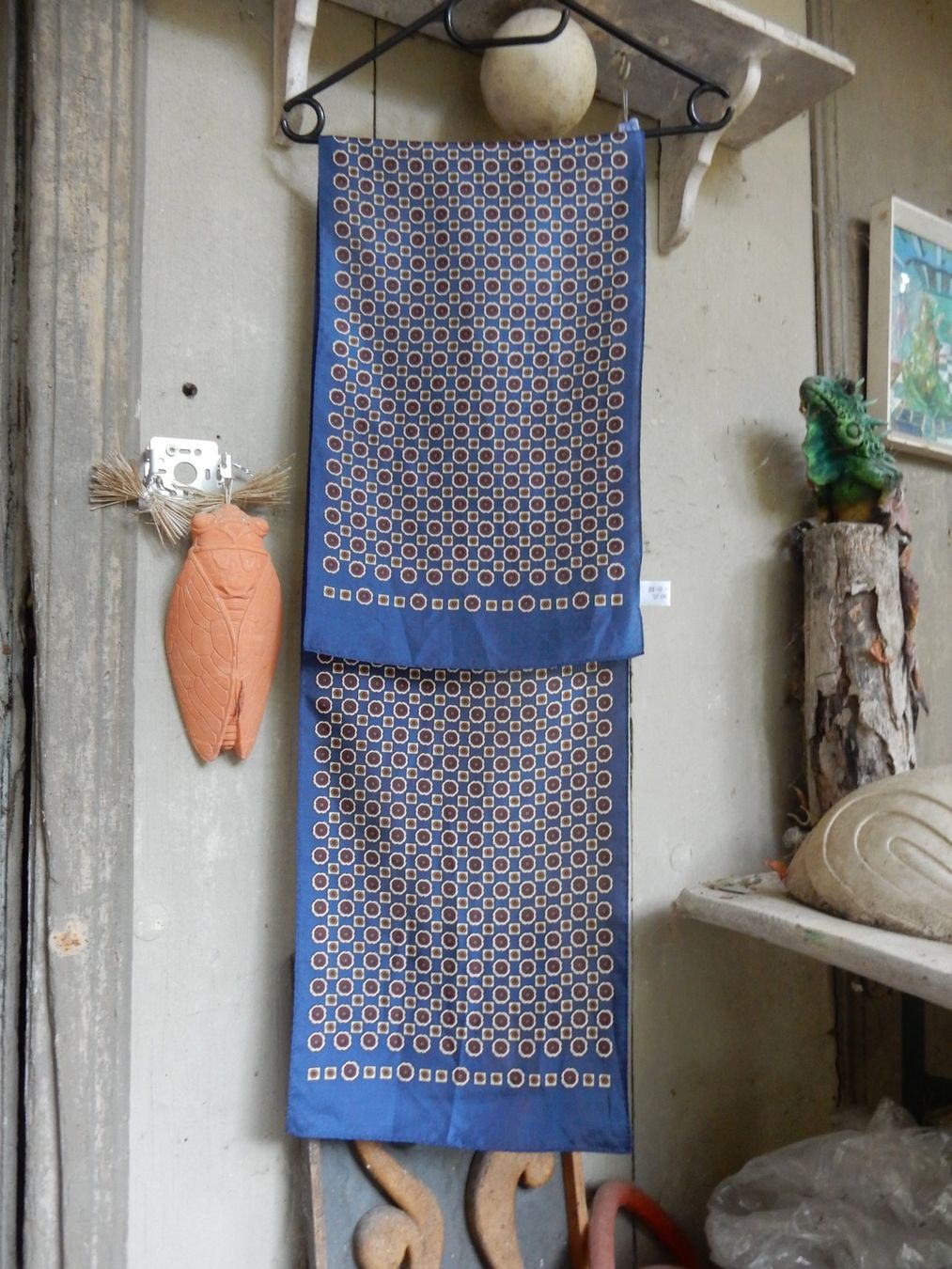 Foulards, Tücher & Schals: Schal       100 %  SEIDE      dunkelblau + Muster ...   NEU – Neu und originalverpackt aus Mötschwil von Muschelperle-4-you 1