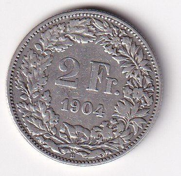 Tutti le monete: 2 Franken 1904 rar – Usato da Neuchâtel venduto da karlpierrino