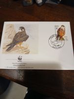 WWF - Premier jour officiel - Timbre Faucon Malta 1991! 