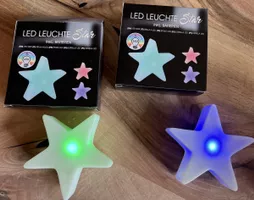 2 LED Stern Leuchten - Stimmungsvolle Dekoration inkl. Batt