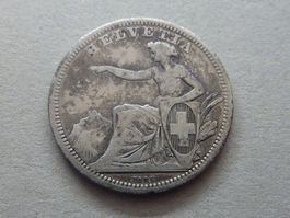1 Fr.  1861  -  ungereinigt  -