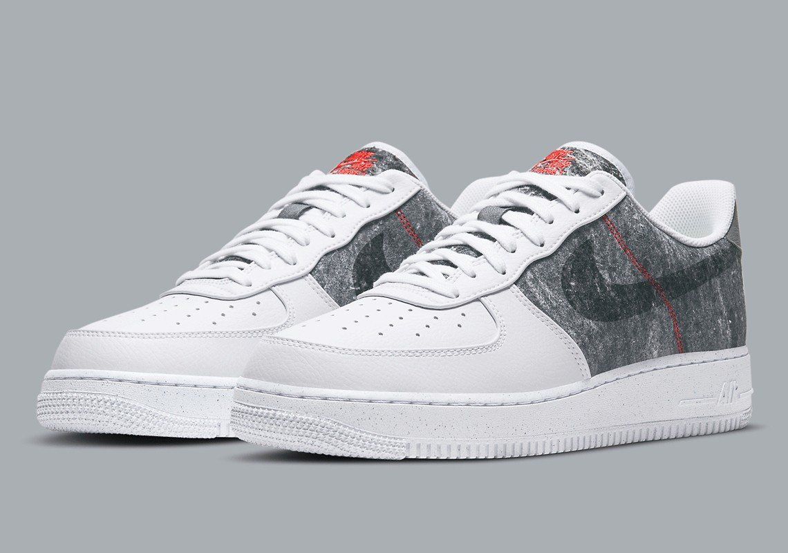 Nike Scarpe da uomo: Nike Air Force 1 Recycled Wool Pack - White Light Smoke Grey – Nuovo e nell'imballaggio originale da Genève venduto da dorco