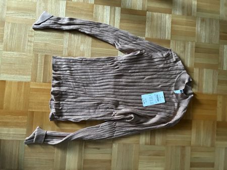 Langarmshirt gerippt beige Damen Grösse M