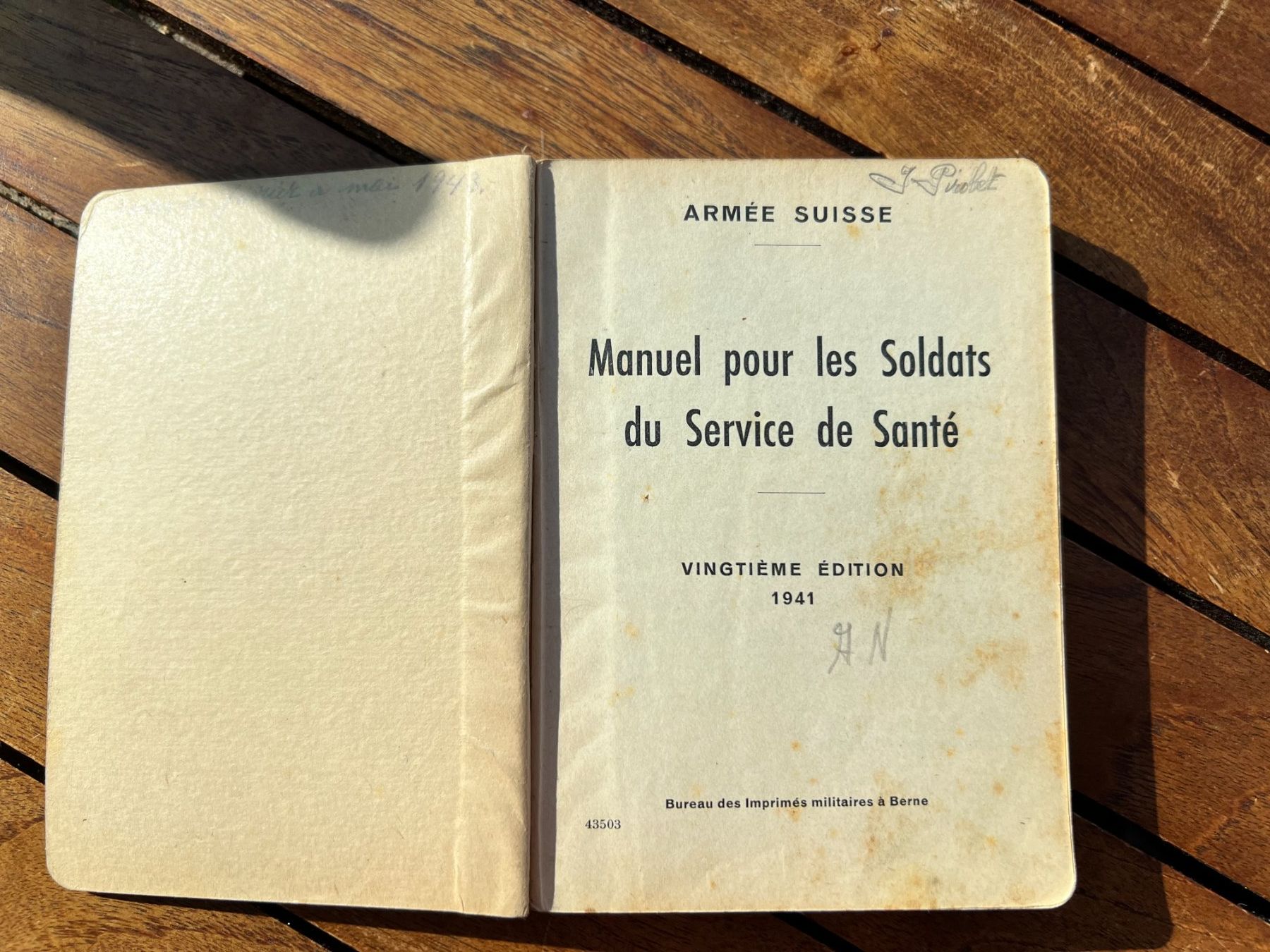 Bücher: Manuel Armée Suisse 1941 Service de Santé – Gebraucht aus Savigny von dor_5v9q 2