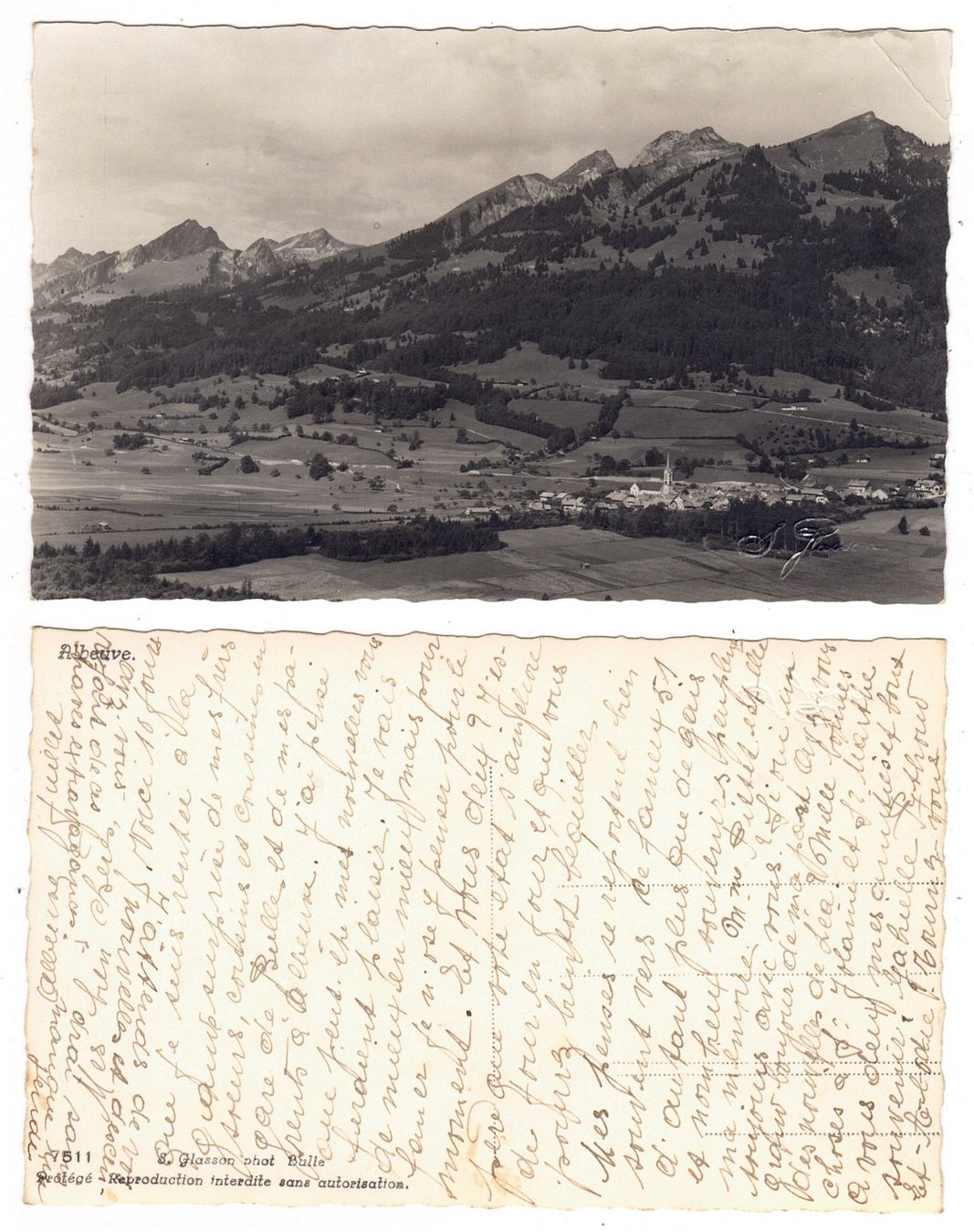 Cartoline postali: Albeuve – Usato da La Tour-de-Peilz venduto da amjust