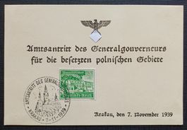 Amtsantritt GENERALGOUVERNEUR Polen 1939 Deutsches Reich