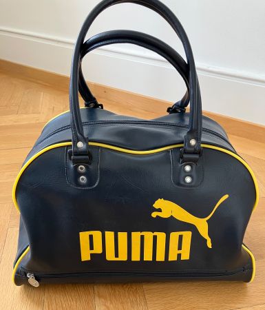 Puma Sporttasche, Vintage, Top Zustand, Dunkelblau/Gelb
