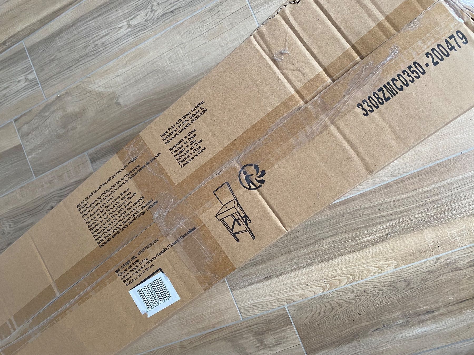 Hocker: 2 Stück - Barhocker Tom braun Holz neu – Neu und originalverpackt aus Uebeschi von Bosie 1
