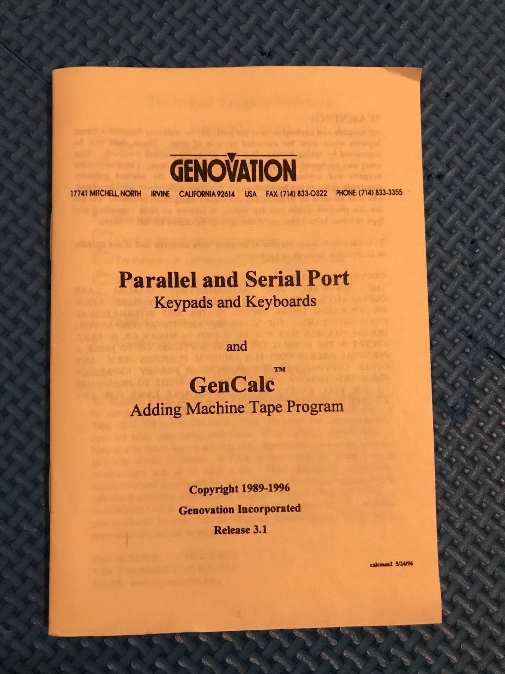 Tastiere: Genovation Inc Parallel and Serial Port and GenCalc – Usato da Gossau SG venduto da schlitzerdemon 6