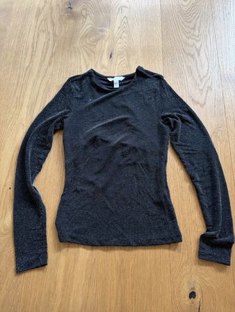 Damen Partyoberteil glitzernd schwarz Grösse XS neuwertig