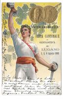 Lugano (TI) Festa Cantonale di Ginnastica - Präge-Litho 1902