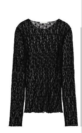Damen Langarmshirt Spitze schwarz Grösse M Brandneu!