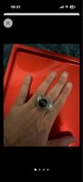 Bague en argent noire   Pierre noire - Taille ajustable