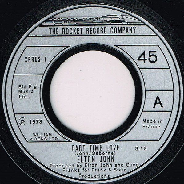Schallplatten: John Elton: Part Time Love 7" – Gebraucht aus Steinhausen von Vilivinili