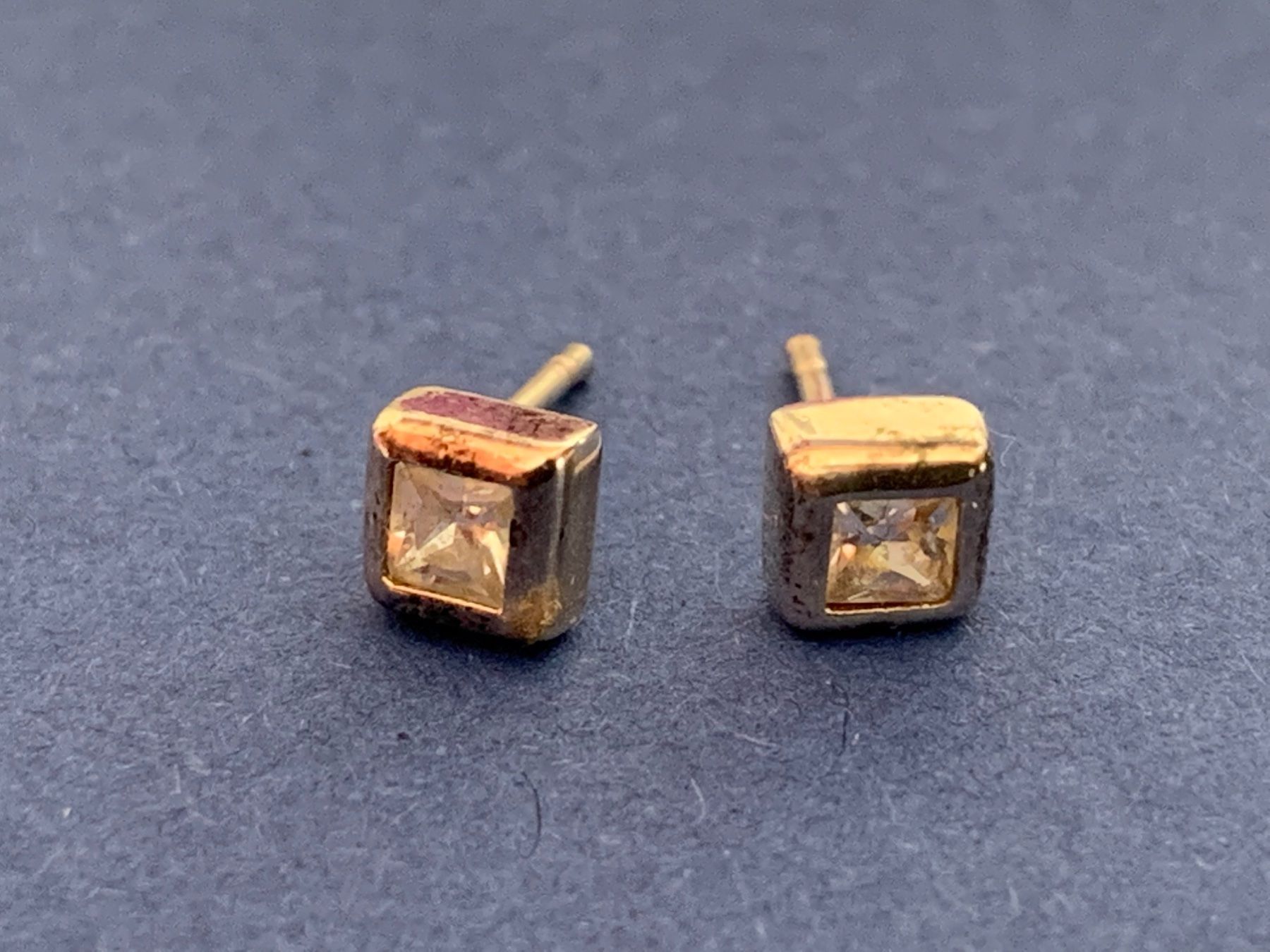 Orecchini pendenti & Orecchini a lobo: Ohrstecker silber rechtecke/quadratstein – Usato da Laufen venduto da Futuremarket