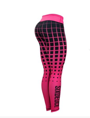 Lange Sport Tight von SIX DEUCE pink-schwarz Gr. XS - 260369