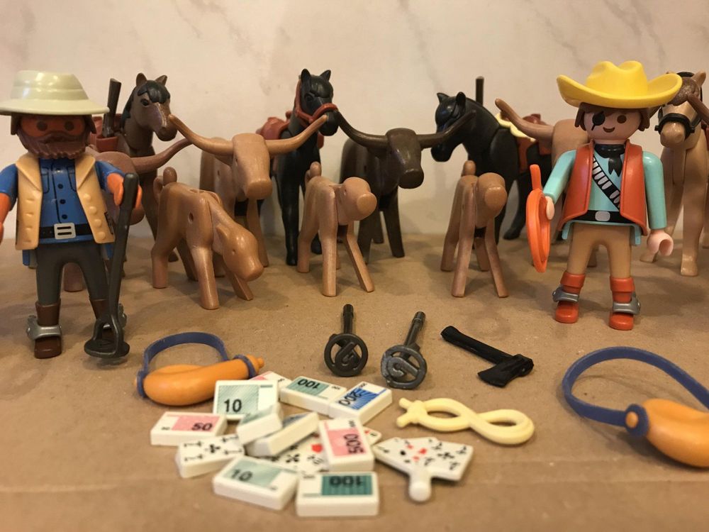 Playmobil Western grosses Cowboy Set mit Rindern & Zubehör