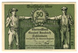 Notgeld "50 Pfennig. Oberweissbacher Bergbahn 1921"