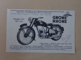 Gnome Rhone Modèle R 3 125 ccm - Prospekt - P0494