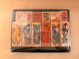 Detailreiches Holzstempel Set Meerestiere & Bären XXL