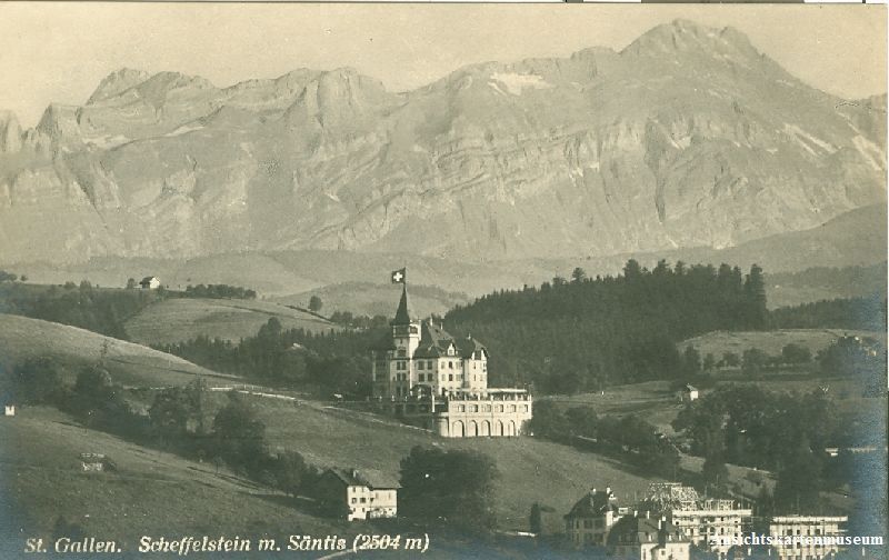 Cartoline postali: St. Gallen - Scheffelstein + ca. 1920 – Usato da Emmenbrücke venduto da teestube