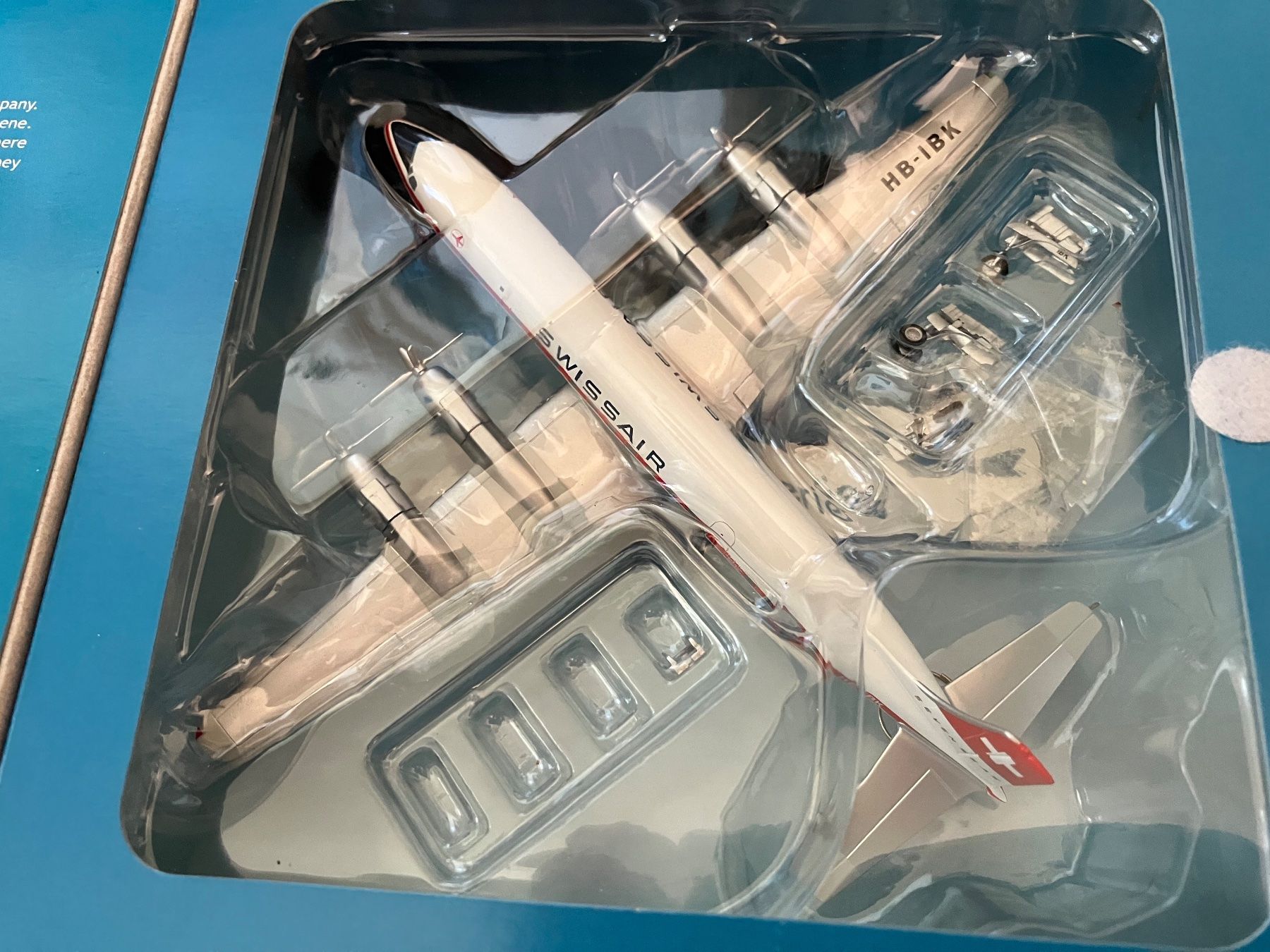 Swissair Kit di modellismo & Modellini statici: Swissair DC-7 HB-IBK Hobbymaster 1:200 Model – Usato da Zürich venduto da Classic_Collection_Zurich 2