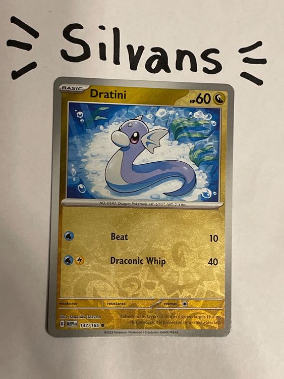 Dratini Reverse Holo 147/165 MEW 151 Englisch Kaufen auf Ricardo