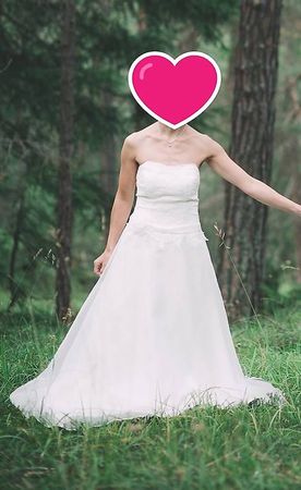 Hochzeitskleid A-Linie Gr. 34/36