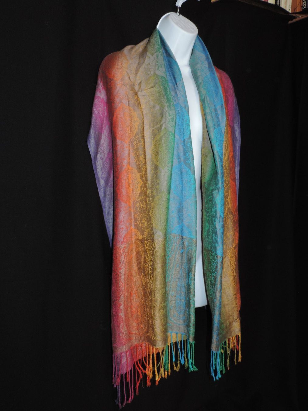 Foulard & Sciarpe: pasmina véritable multicolor – Usato da Genève venduto da Axelle333 4