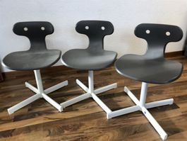 3 Stühle IKEA MOLTE grau